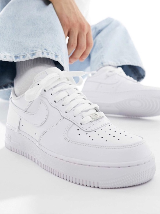 Nike Shoes - Nike Air Force 1 White Low-Top Leather Sneakers